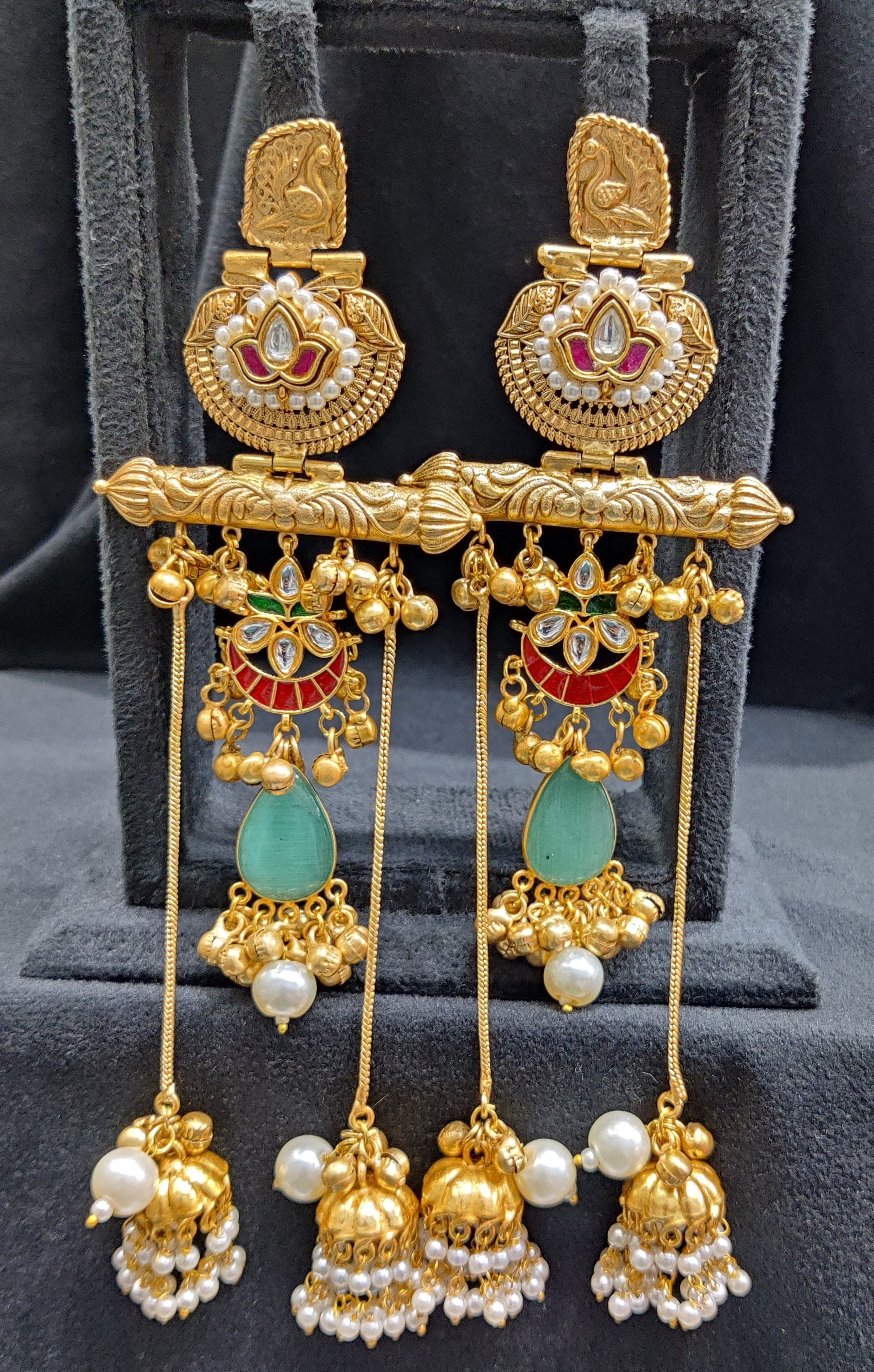 Silver replica earrings